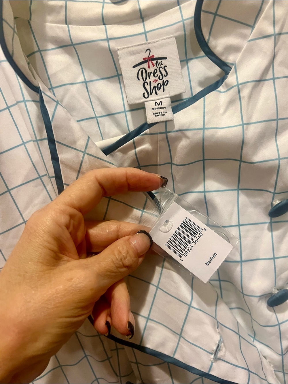 Disney Dress Shop Ratatouille there Button-Up Top in White & Blue